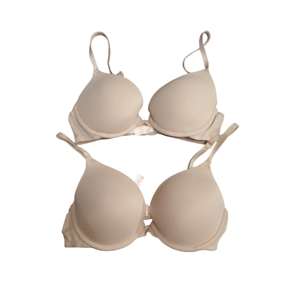 VS PINK Beige Nude Push Up Bra Set